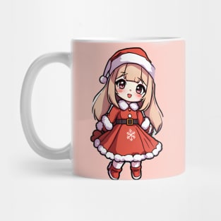 Cute christmas anime girl Mug